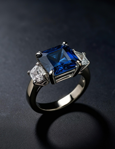 BLUE MIDNIGHT CROWN YÜZÜK resmi